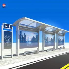 不銹鋼公交候車(chē)亭011