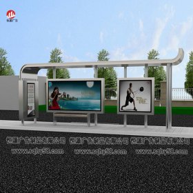 不銹鋼公交候車(chē)亭012