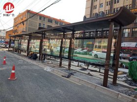 徐州定做一批候車(chē)亭安裝完工案例