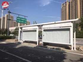 山東煙臺制作一批候車(chē)亭安裝案例