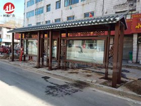 山西-仿古候車(chē)亭制作完工